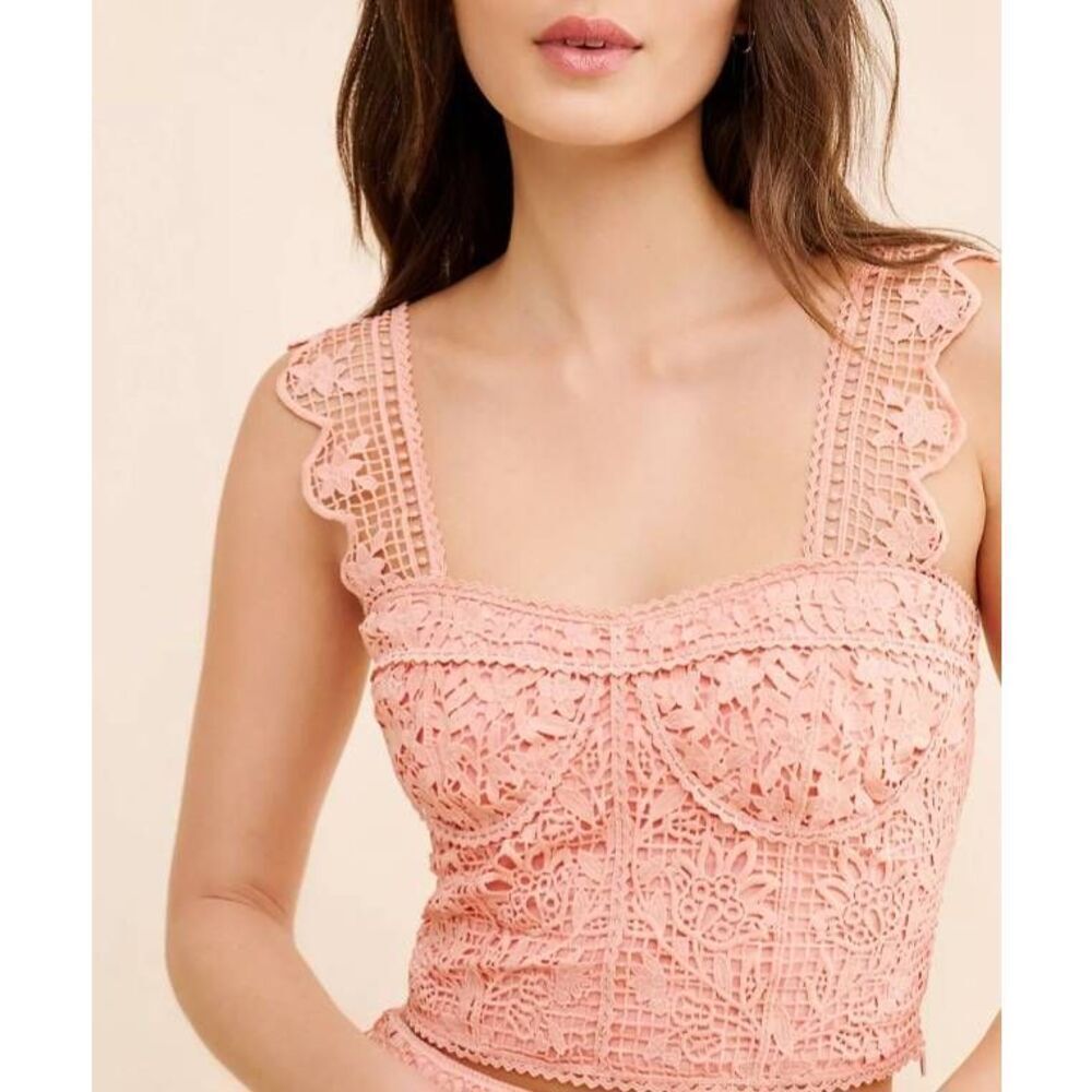 FARM Rio Guipire Sleeveless Corset Top sz Small